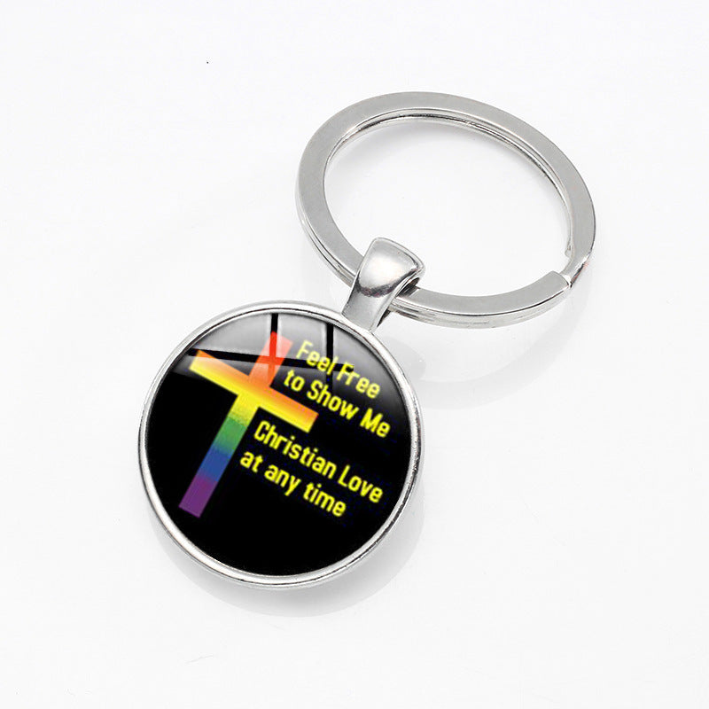 Wholesale Rainbow LGBT Zinc Alloy Keychain